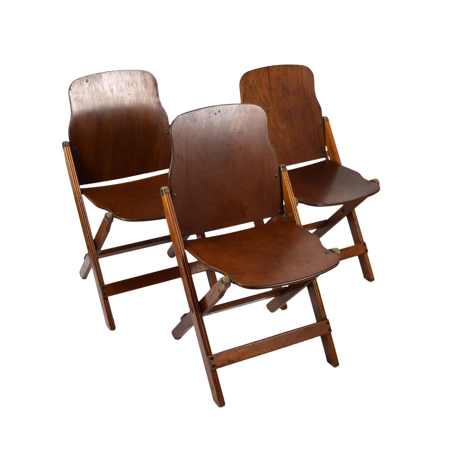 1940s Vintage Us Army Issued Wwii Folding Chairs Set of 3 Chairish