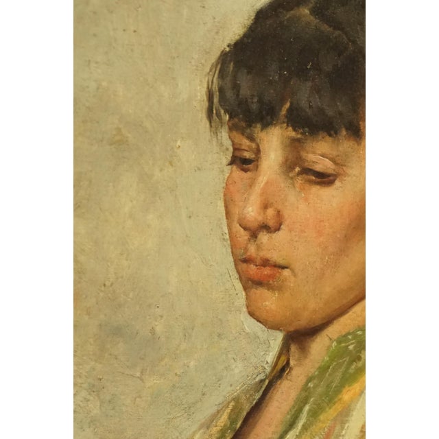 Giovanni Fattori, Portrait of a Woman, 19th Century, Oil Painting on Canvas, Framed For Sale - Image 18 of 18