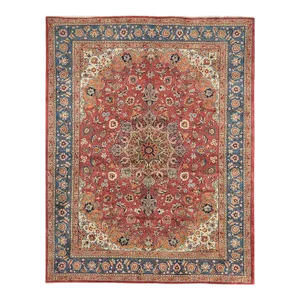1980s Persian Tabriz Area Rug 9’10” X 12’8″