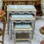 2000 - 2009 French Style Nesting Tables – Set of 3 With Glass Tops, Soft Blue Finish & Gold Leaf Details For Sale - Image 5 of 5
