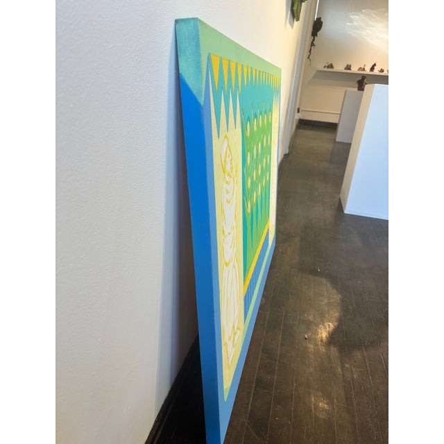 2010s Geometric Figure Painting by Molly Schiff Acrylic Painting For Sale - Image 5 of 5