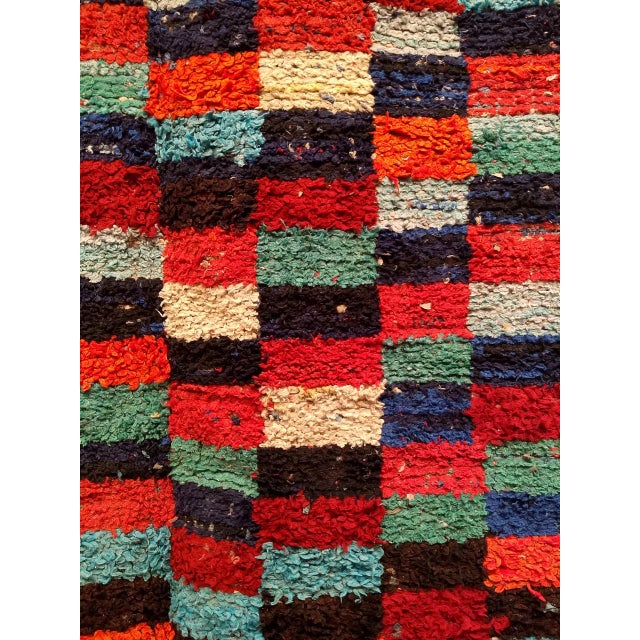 Textile Vintage Moroccan Boucherouite Shag Rug, Handwoven Wool & Cotton, 5' X 8' For Sale - Image 7 of 12