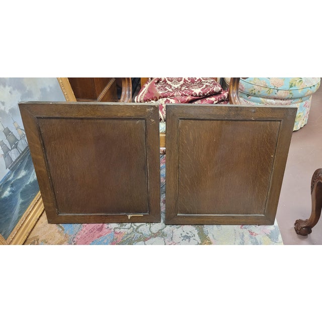 Gothic Pair Antique Ornately Carved Lion Panels For Sale - Image 3 of 13