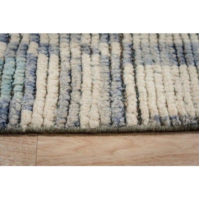 9x13 Gray Hand-Knotted Wool Deconstructed Geometry Tribal Modern Carpet Rug For Sale - Image 4 of 8