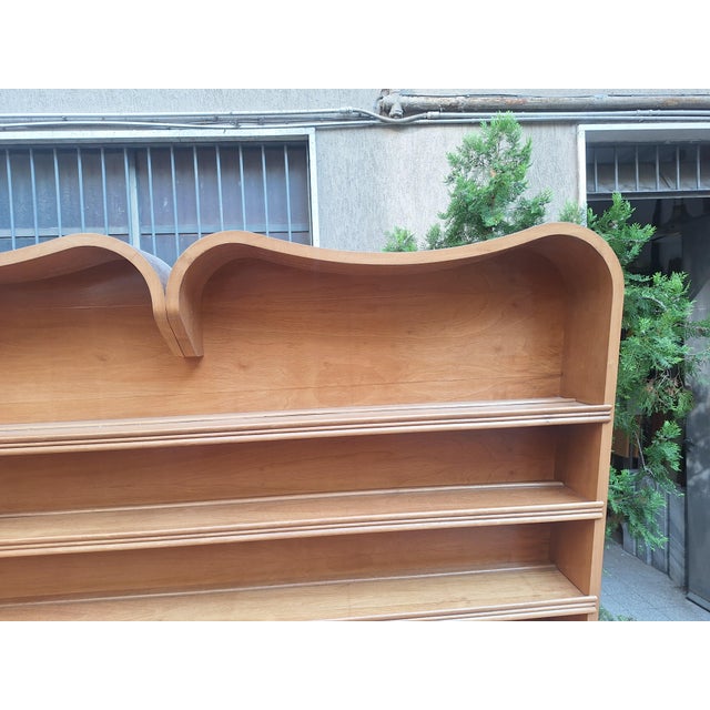 Vintage Plate Rack in Sinuous Light Wood by Mario Cereghini, 1940s For Sale - Image 12 of 18