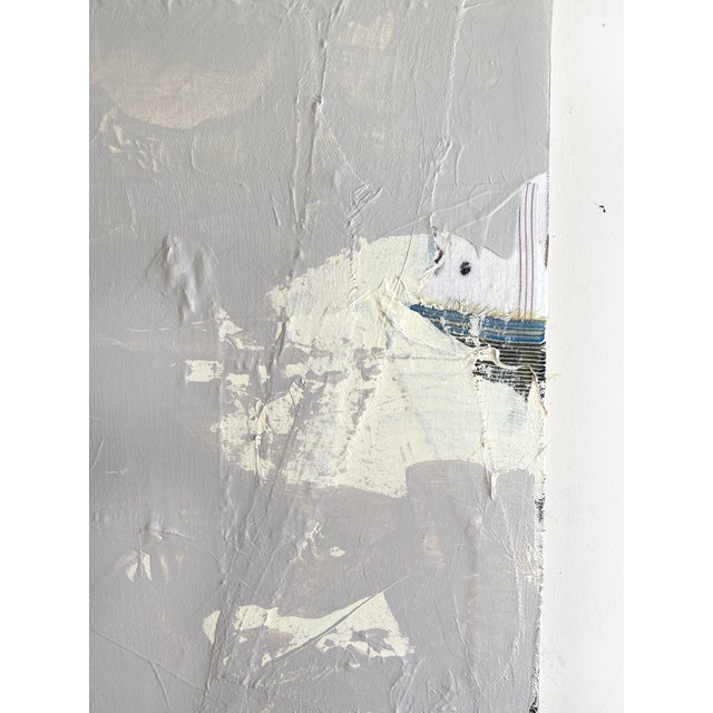 Textile 2023 Large Gray Textured Abstract Painting by Jessalin Beutler For Sale - Image 7 of 8