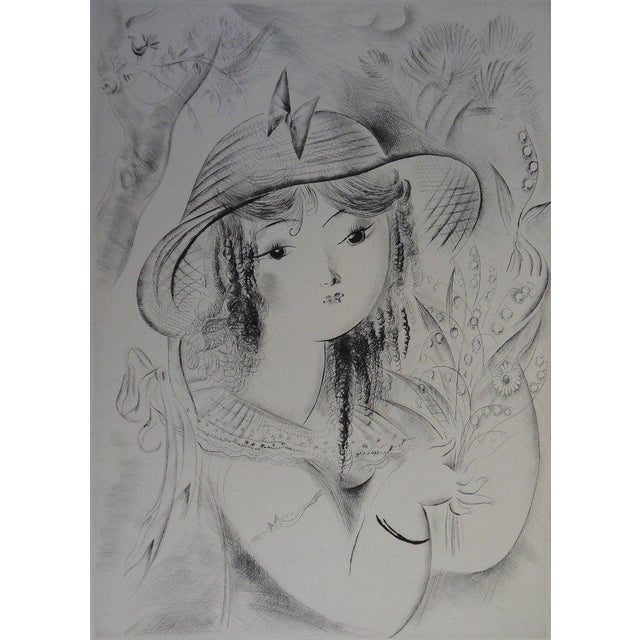 Mily Possoz, Jeune fille au muguet, Etching For Sale