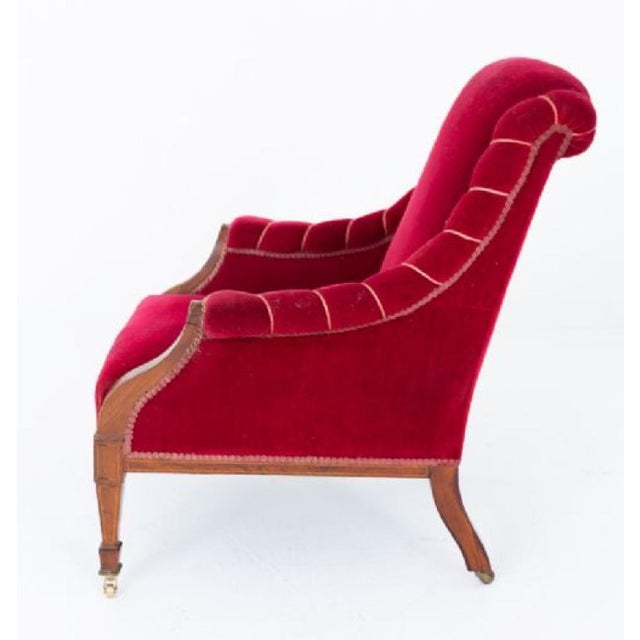 Sheraton Chair in Red, 1890s For Sale - Image 4 of 5