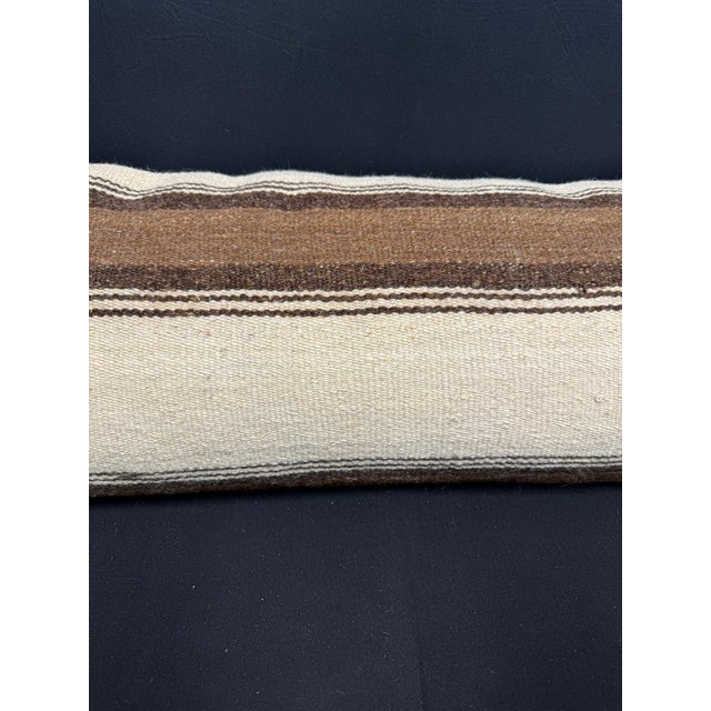 Contemporary Turkish Hemp Pillow Cushion Natural Beige Brown Cushion Cover 14x40 For Sale - Image 3 of 4