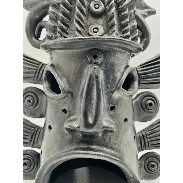 1960s Barro Negro Sculpture by Doña Rosa of Coyotepec Oaxaca, Hand-Signed, Mexican Art For Sale - Image 17 of 18