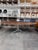 Drop dead gorgeous authentic Knoll International exotic wood Brazilian Rosewood large 96” oval dining table by designer...