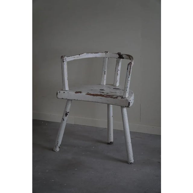 Gold White Painted Armchair, 1920s For Sale - Image 8 of 9