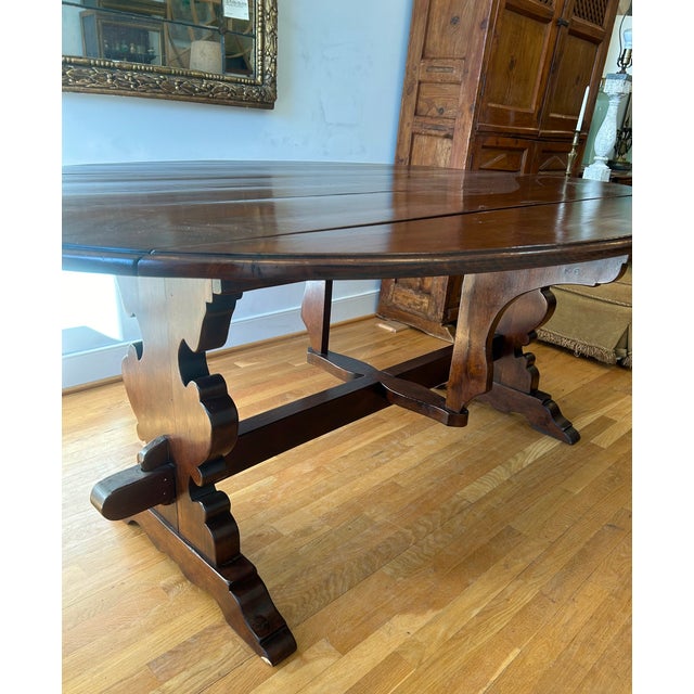 20th Century Italian Drop-Leaf Dining Table For Sale In Washington DC - Image 6 of 11