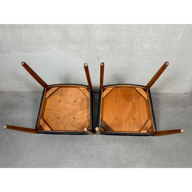 Vintage Living Room Chairs in Skai, 1960s, Set of 6 For Sale - Image 10 of 11
