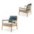 Teak, Rope and Fabric Dine Out Armchairs by Rodolfo Dordoni for Cassina, Set of 2 For Sale - Image 3 of 10