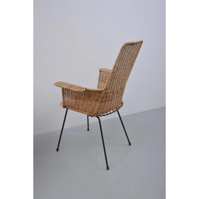 Rattan Armchairs with Table, Set of 3 For Sale - Image 8 of 17