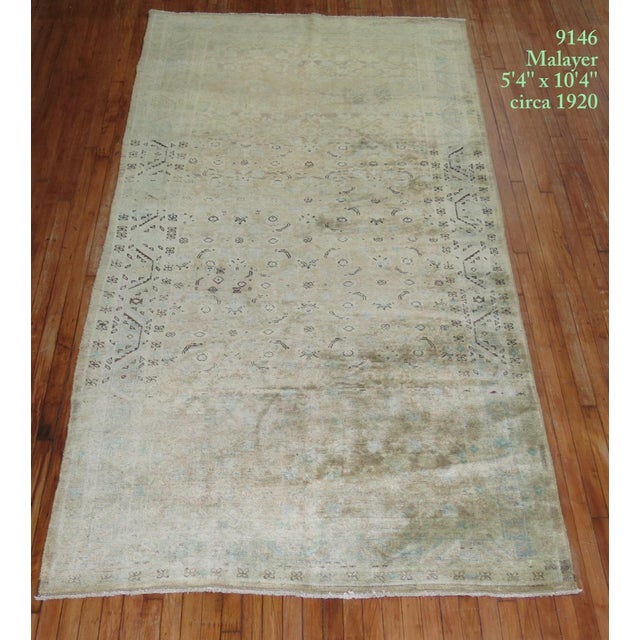 A gallery /foyer size 1920s Persian Malayer rug Measures: 5”4' x 10'4”.