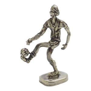 Vintage Italian Handmade Genuine Silver Soccer / Football Player Figurine Miniature Sculpture