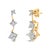 Grace, her look with the dainty style of these diamond earrings. Featuring a modern design, the dangle earrings are...