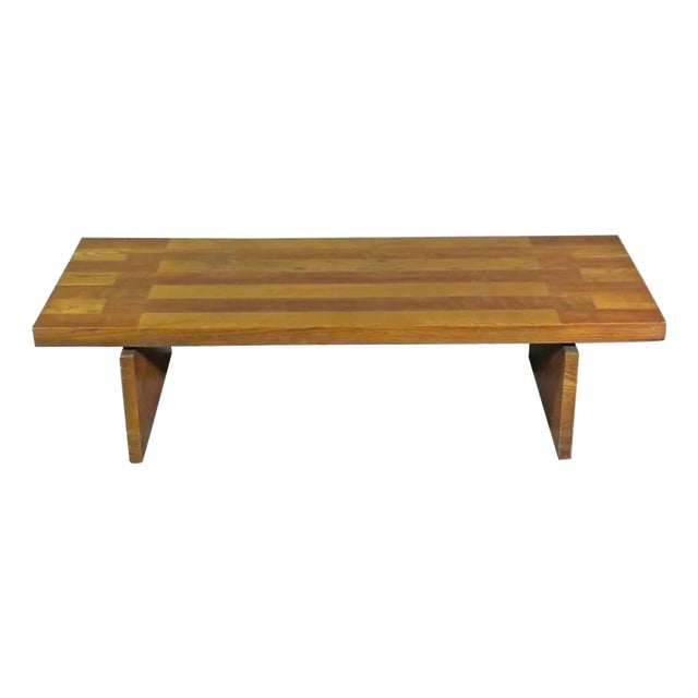 Mid-Century Modern Oak Coffee Table For Sale