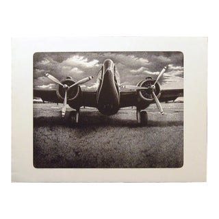 1980 "Lockheed Loadstar" Airplane Print by Malcolm Childers For Sale