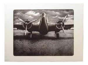 1980 "Lockheed Loadstar" Airplane Print by Malcolm Childers