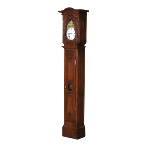 18th Century French Louis XV Carved Oak Tall Case Clock From Normandy