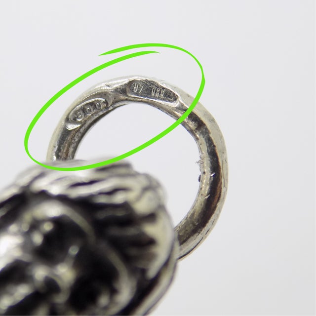 Vintage Italian Handmade Genuine Silver Christmas Decoration Angel Figurine For Sale - Image 6 of 8