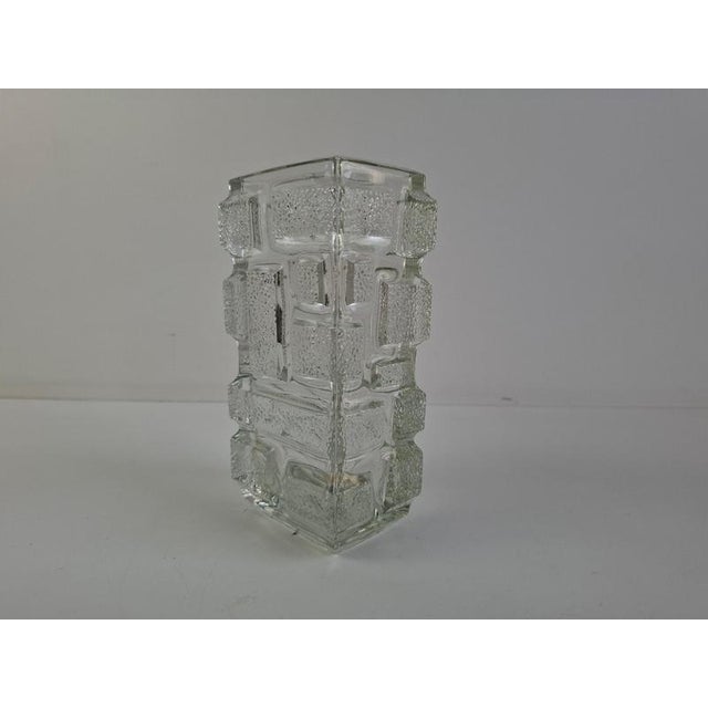 Glass Brickwork Vase by Jiří Zejmon for Rudolfova Hut, Czechoslovakia, 1969 For Sale - Image 10 of 18