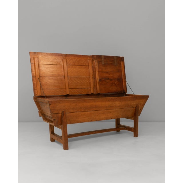 19th Century French Provincial Wooden Dough Bin on Stand For Sale In Greensboro - Image 6 of 18