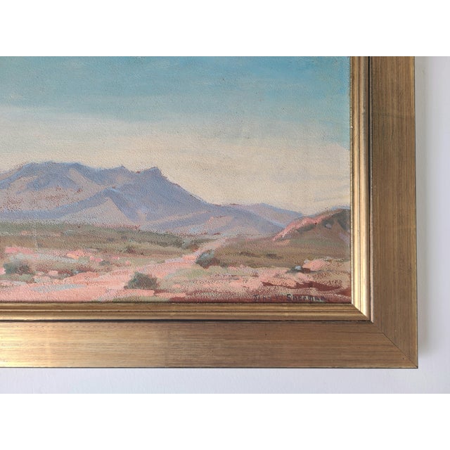 John Walter Sherman Antique Oil Painting Early California Desert Landscape For Sale - Image 4 of 16