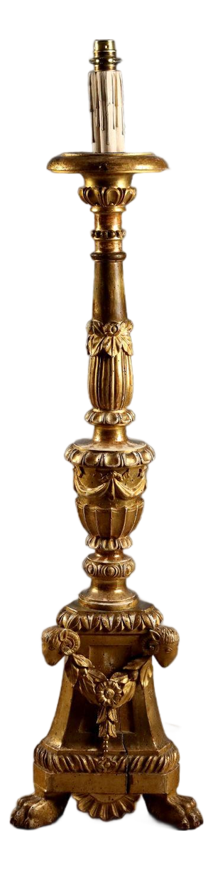 Italian Golden Wooden Torchlight