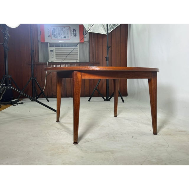 Mid-Century Modern Mid Century Walnut Danish Style Round Coffee Table For Sale - Image 3 of 13