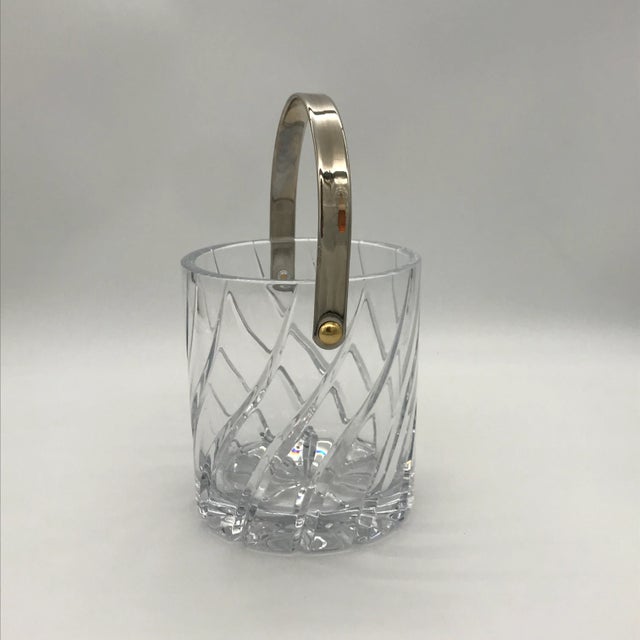 Vintage Traditional Olympus Cut Crystal Ice Bucket For Sale - Image 9 of 9