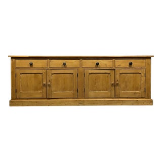 19th Century English Pine Sideboard For Sale