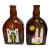 Vintage Pair of Amber Glass Anton Riemerschmid Liquor Bottles German For Sale