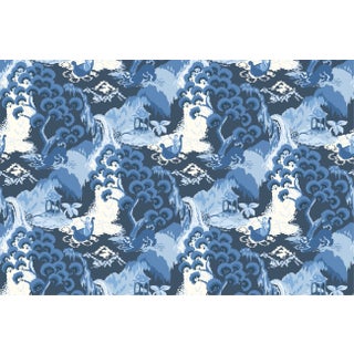Old Peking Ocean Fabric by the Yard For Sale