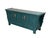 Wood Asian Style Distressed Rustic Teal Blue Low Tv Console Table Cabinet For Sale - Image 7 of 16