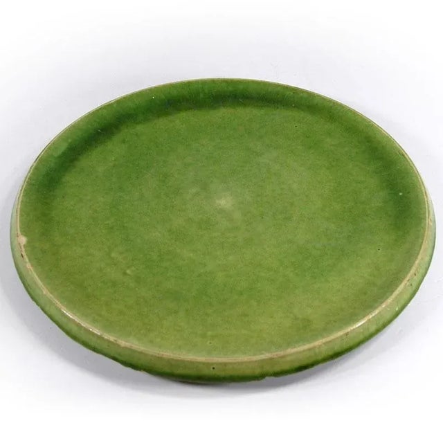 1940s Danish Green Ceramic Dish by Herman A. Kähler (Hak), 1940s For Sale - Image 5 of 10
