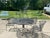 Metal Russell Woodard Wrought Iron Patio Dining Mesh Table & 4 Chairs For Sale - Image 7 of 12