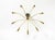 Metal Large Mid-Century Modern Brass 9-Arm Sputnik Chandelier, 1950s For Sale - Image 7 of 18