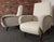 Pair of Italian Walnut and Gray and White Tweed Club Chairs After Marco Zanuso For Sale - Image 13 of 18