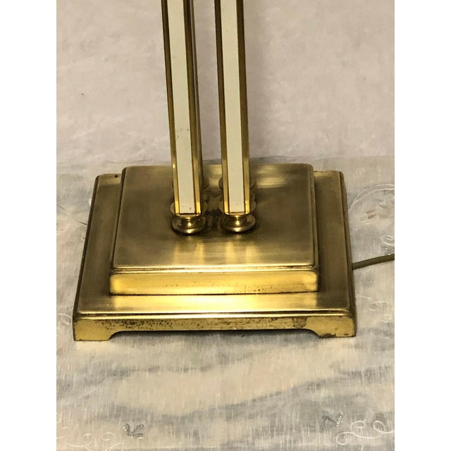 Brass Floor Lamp with Cream Fabric Shade from Unbekannt, 1970s For Sale - Image 6 of 9