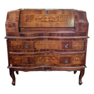 Walnut Secretaire, Italy, 1980s For Sale
