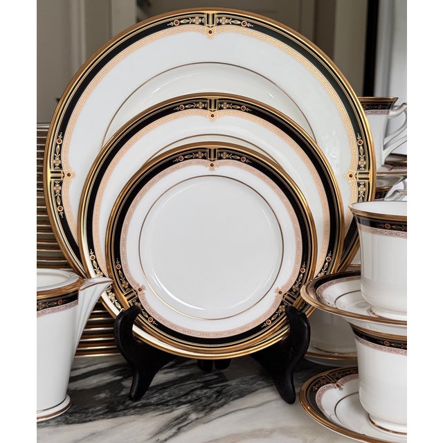 Noritake Estate Noritake Gold & Sable Fine China Set - 52 Pieces For Sale - Image 4 of 15