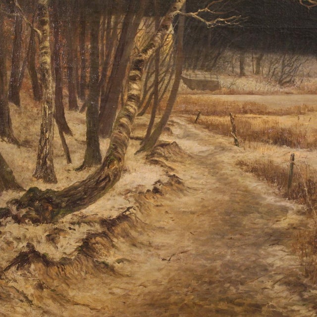 Franz Bombach, Landscape, 1900, Oil on Canvas, Framed For Sale - Image 12 of 16