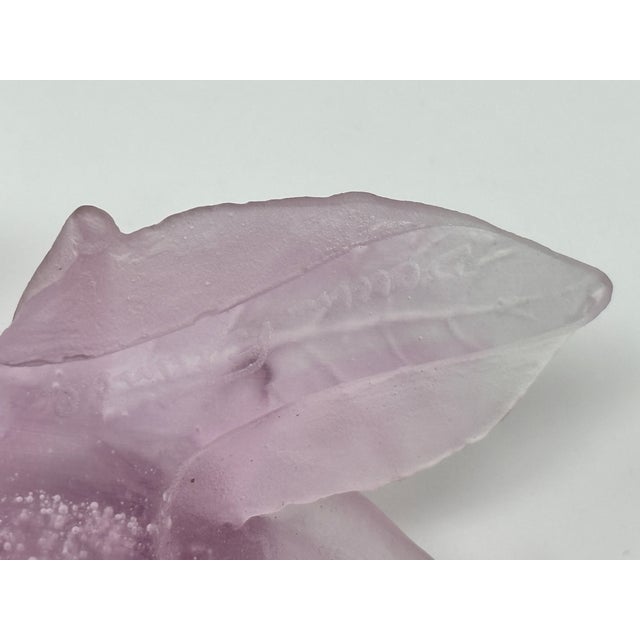 Daum France Rose Passion Pâte De Verre Crystal Rose Paperweight, 1990s For Sale In Palm Springs - Image 6 of 15