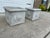 Mid-Century Modern Vintage Large Square Weathered Concrete Planters With Floral Details a Pair For Sale - Image 3 of 12