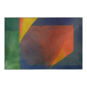 "Untitled #3" - Large Scale Pastel Geometric Color Field Abstract by Renee Harwin