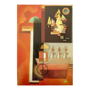 Wassily Kandinsky Vintage 1979 Modernist Lithograph Print " Painting Within a Painting " 1936